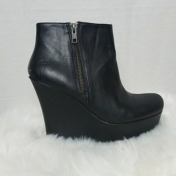 platform wedge booties